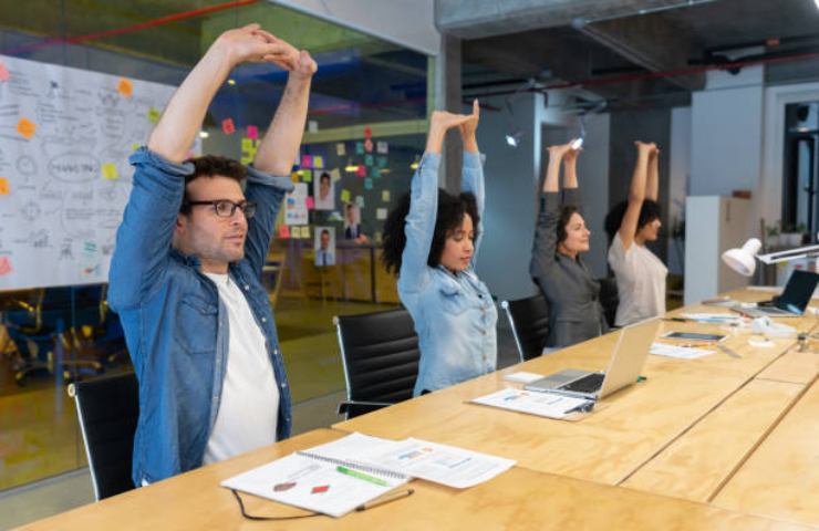 Stretching durante il lavoro