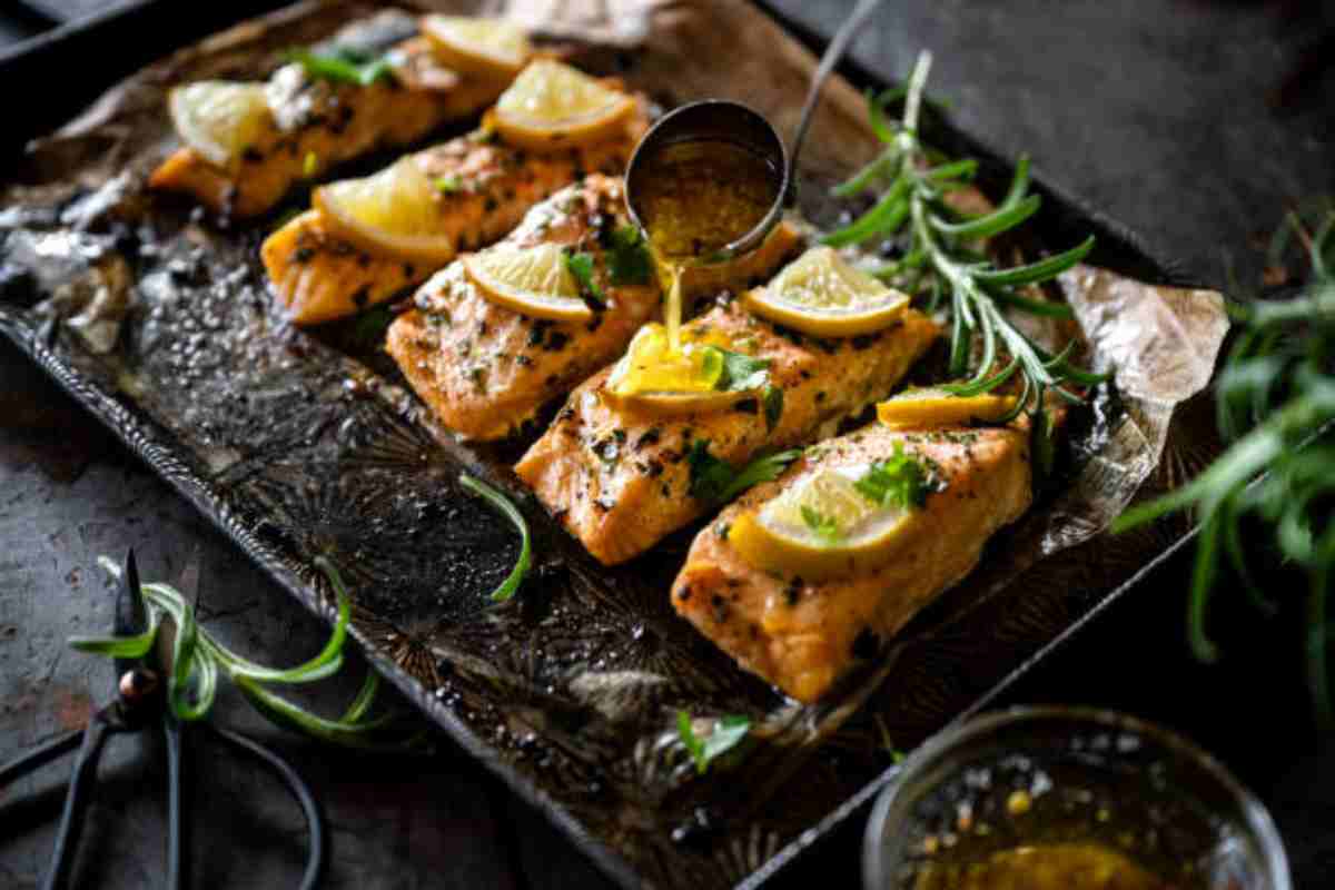 Piatto proteico a base di salmone