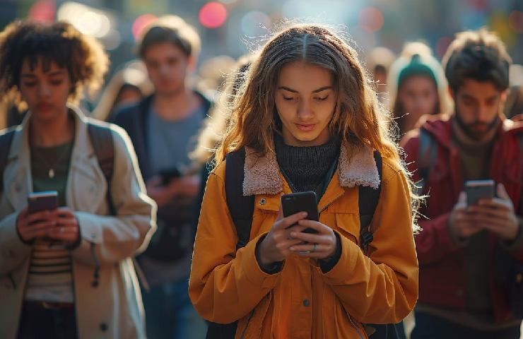 Ragazzi che utilizzano lo smartphone