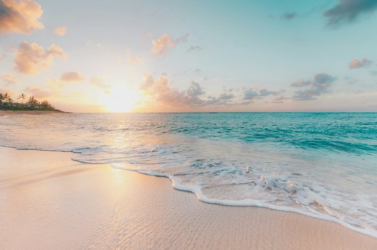 Una spiaggia in estate